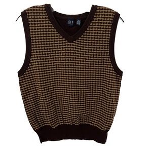 Gap Women’s Sweater Vest Brown/Tan Sleeveless Excellent Used Condition Size L